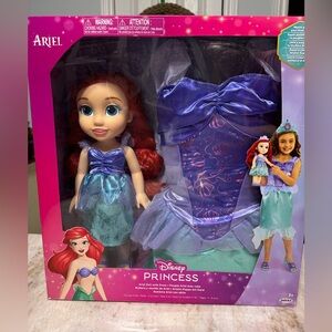 Disney Princess Ariel Doll with Purple and Blue Outfit